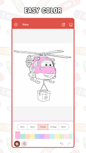 Super Wings Coloring Game poster 2