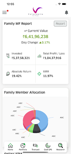 Android application Valucapita screenshort