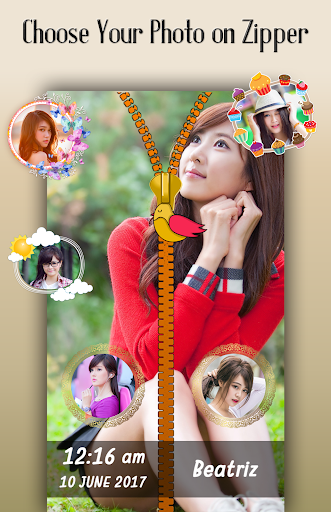 Tropical Zipper Lock Screen