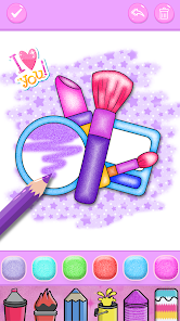 Captura de Pantalla 1 Glitter Beauty Coloring Book android