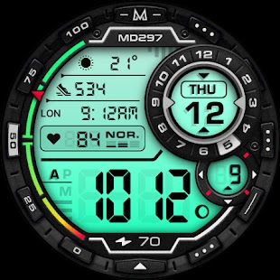 MD297 Digital watch face Screenshot