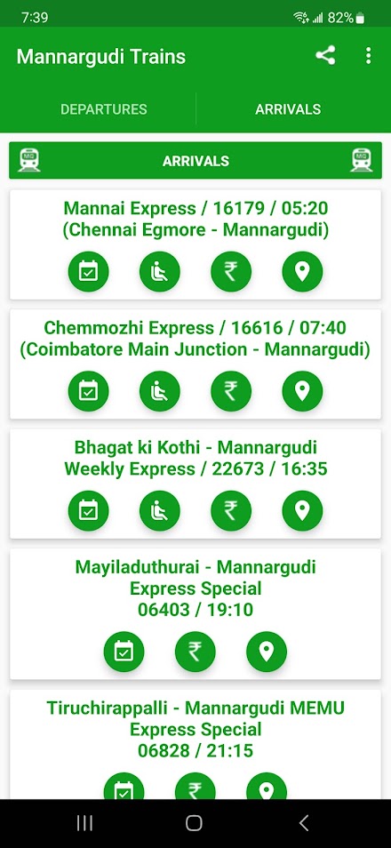 Mannargudi Trains Screen 3