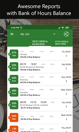 My Work Time App Screen 3
