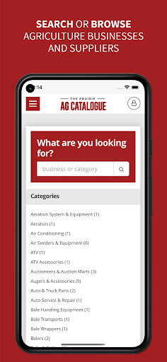 Prairie Ag Catalogue Screen 2