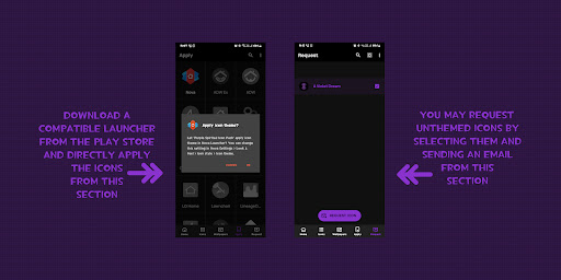 Screenshot of Purple Spirited Icon Pack