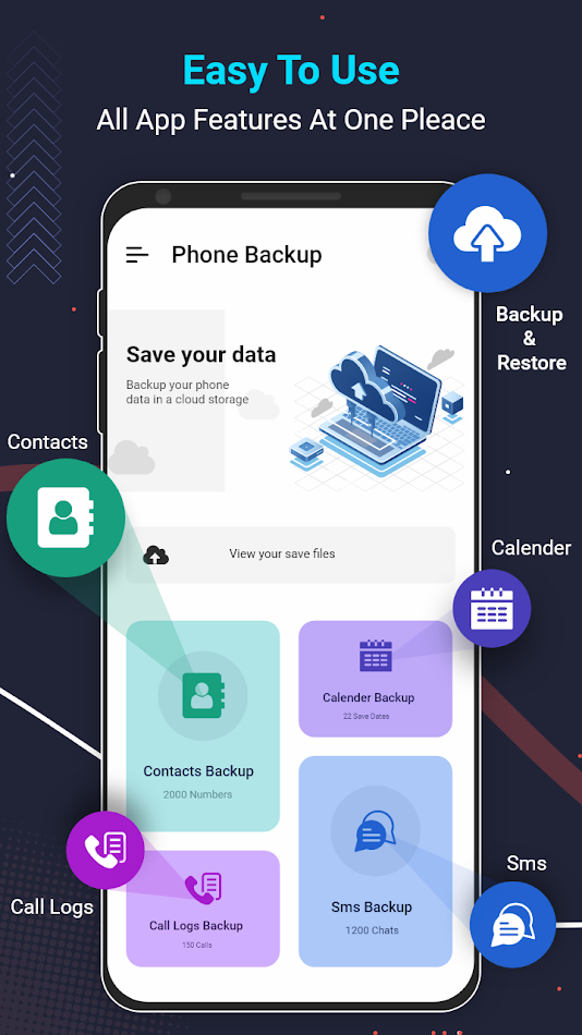 #1. SMS Backup & Restore Contacts (Android) 게시자: White Stack Devs