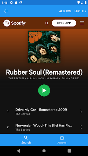 Android application Random Albums screenshort