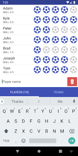 Lil Soccer: Team maker Screen 3