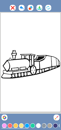 Train Coloring Book Screen 3