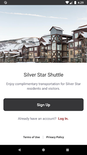 Android application Silver Star Shuttle screenshort