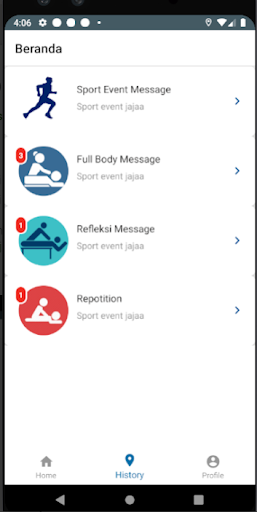 Go Sport Massage Screen 2