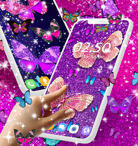 Glitter butterfly wallpapers Screen 2