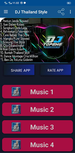 Android application Dj Topeng Remix Thailand Style screenshort
