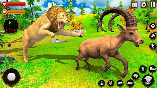 憤怒的獅子家庭模擬器：動物冒險遊戲