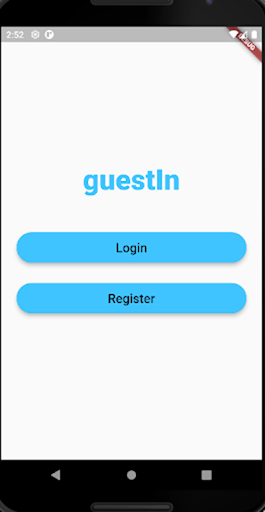 Android application guestIN screenshort