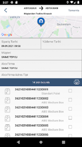 Android application Güler Nakliyat Araç Yönetimi screenshort