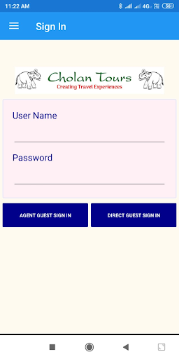 Android application Cholan Tours Guest screenshort