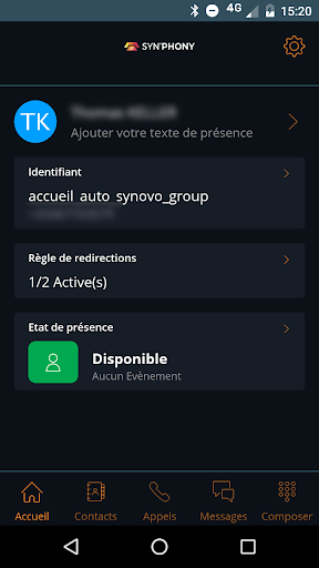 Android application Syn'Phony screenshort