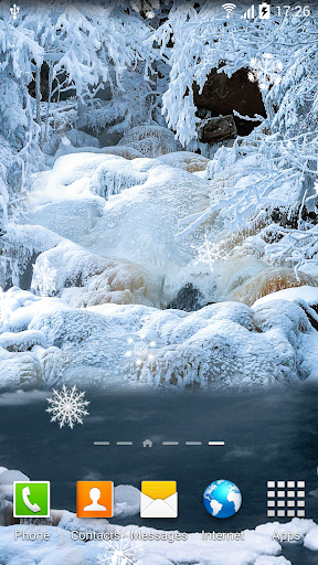 Android application Winter Waterfalls Wallpaper screenshort