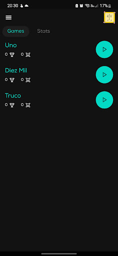 Android application Scoreboard screenshort