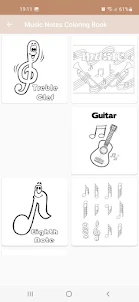 Music Notes Coloring Book