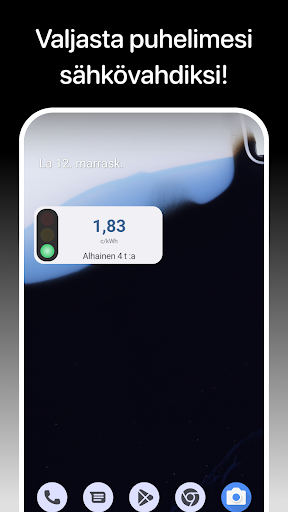 Android application HattiWatt - sähkön hinta screenshort