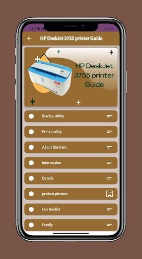 Android application HP DeskJet 3755 printer Guide screenshort