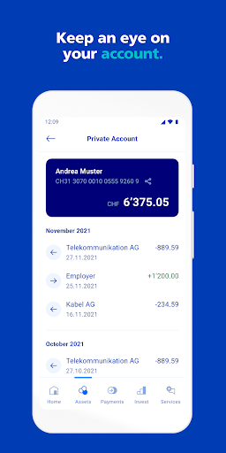 ZKB Mobile Banking Screen 3