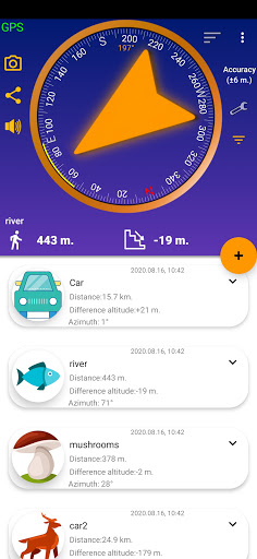 Android application Arrow. Offline GPS navigation screenshort