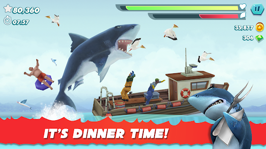 تحميل لعبة القرش الجائع apk للموبايل Hungry Shark Evolution 1