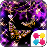 Glitter Butterfly 蝶とレオパードの壁紙 icon