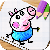 Peppi Pig Coloring: Chibi Easy icon
