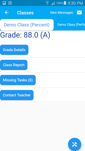 Simplegradebook Student Screen 2