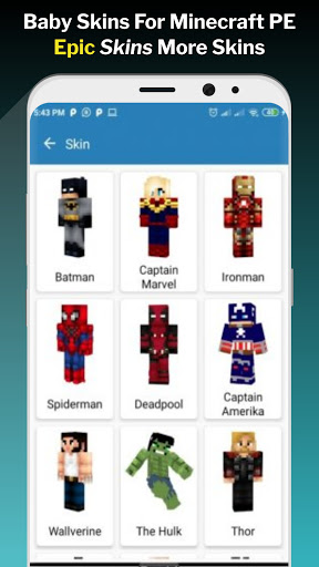 Android application Baby Skins for Minecraft PE screenshort