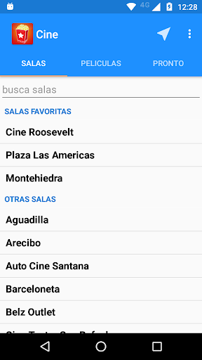 Android application Cine screenshort