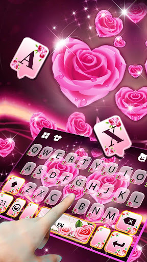 Rosy Pink Flowers Theme Screen 3