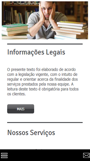 Android application Monografando Direito screenshort