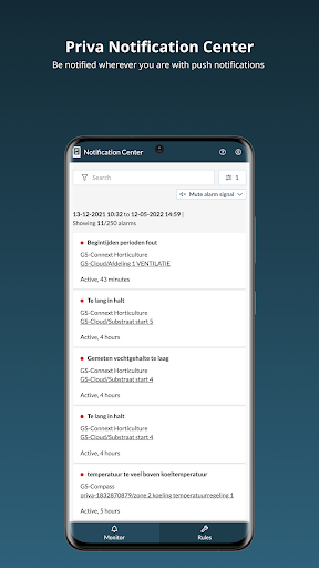 Priva Notification Center Screen 2