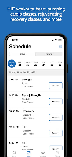 Sona Fitness Screen 3