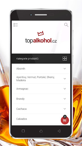 Android application topalkohol.cz eShop screenshort