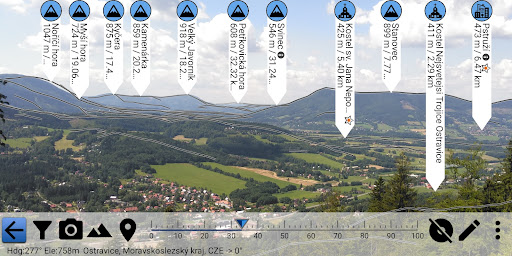 Android application Peaks 360 screenshort