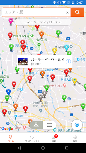 パチンコ店map By P World Google Play 日本 Searchman アプリマーケットデータ