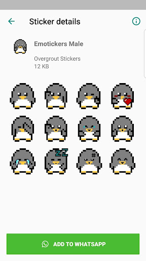 Pixel Penguins - WAStickersApp Screen 2