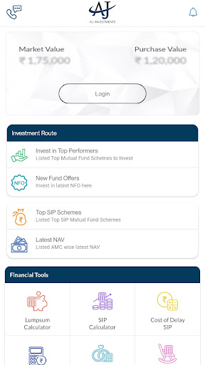 AJ Investments Screen 3