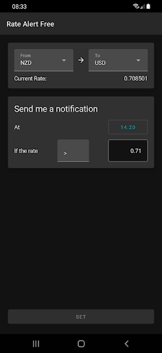 Android application Currency Exchange Rate Alert screenshort