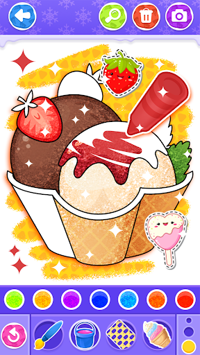Android application Glitter Ice Cream Coloring screenshort