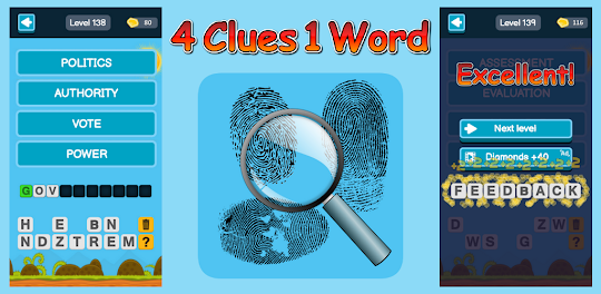 4 Clues Guess Word–Puzzle Game