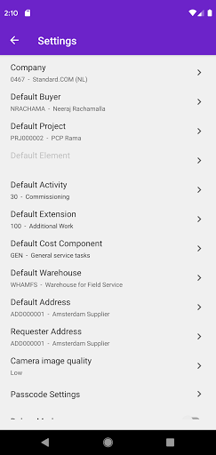 Infor LN Requisition Screen 3