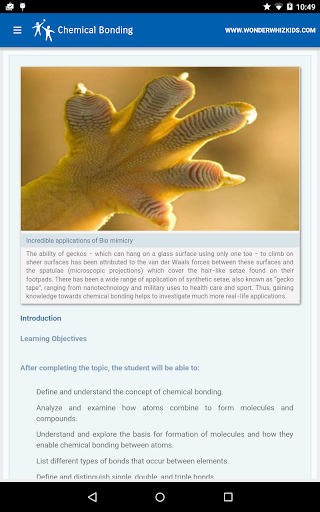 Android application Chemical Bonding screenshort