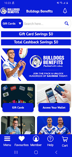 Android application Bulldogs Benefits screenshort